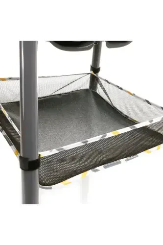 High Chair Baby Feeding Dining Chair Portable with Basket Toy Detachable Front Tray-Gray - 8