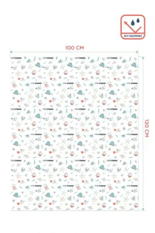 High Chair Under and Activity Cover - Disposable - 1 Roll of 10 - Blue - 3