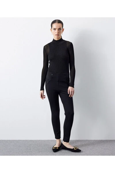 High neck sheer sweater - İPEKYOL