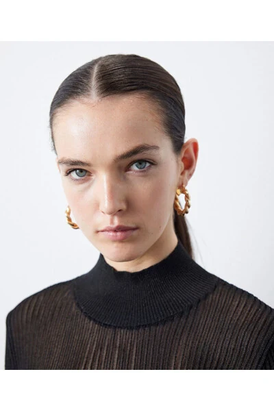 High neck sheer sweater - 3