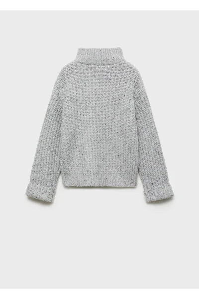 High neck zip-up sweater - 3