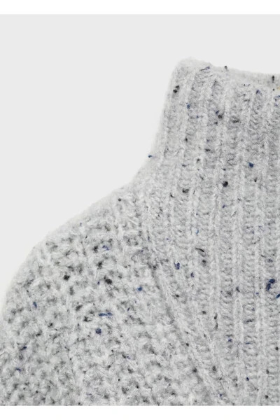 High neck zip-up sweater - 4