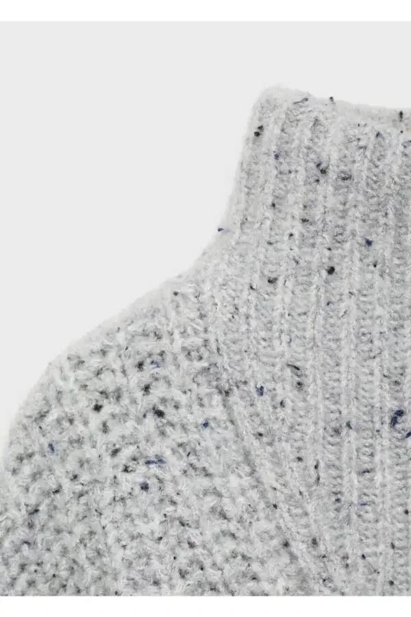 High neck zip-up sweater - 4