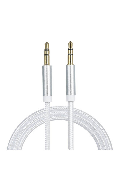 High Quality 1 Meter Braided Aux Cable Phone Car Earphone Audio Cable - NELERBULURUM