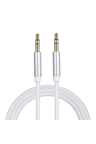High Quality 1 Meter Braided Aux Cable Phone Car Earphone Audio Cable - Modazone