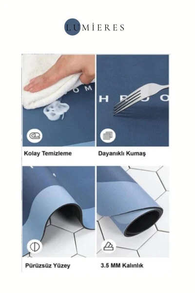 High Quality Nano Technology Non-Slip Rubber Quick Drying Nappa Leather Super Absorbent Bath Shower Mat - 2