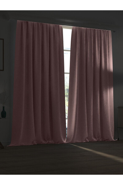 High Quality Powder Pink Blackout Curtain Extrafor Pleated Single Panel - 2