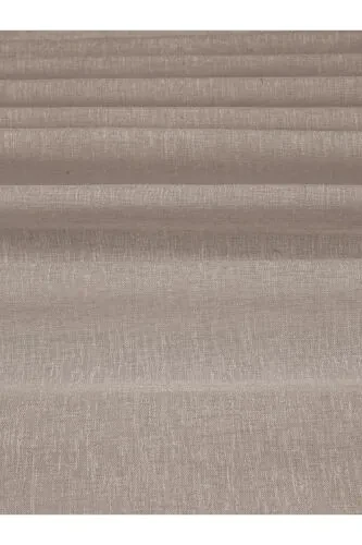 High Quality Sheer Curtain with Extra Lining, Wrinkled, Straw Color, Linen Look - 2