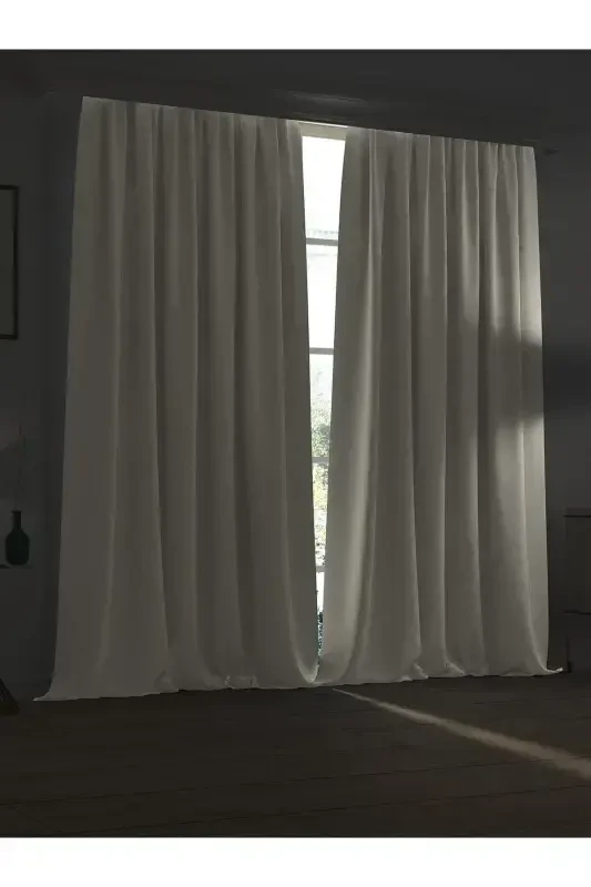 High Quality Stone Color Blackout Curtain Extrafor Pleated Single Wing - 3