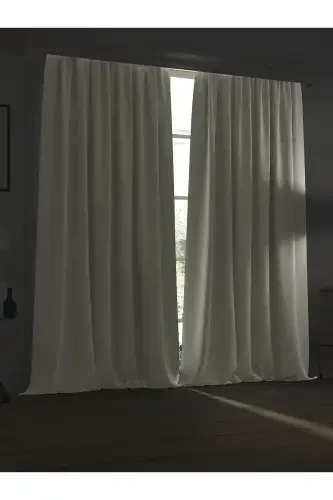 High Quality Stone Color Blackout Curtain Extrafor Pleated Single Wing - Modazone (1)