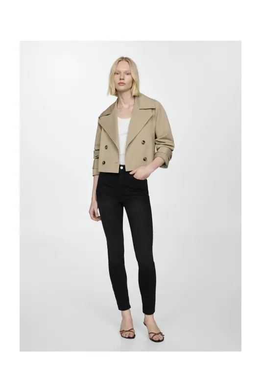 High-rise skinny jeans - Black denim - 3