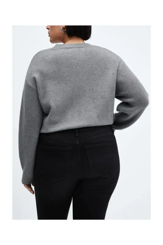 High-rise skinny jeans-Black denim - 9