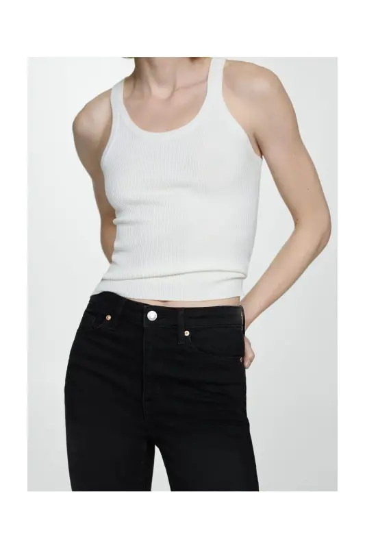 High-rise skinny jeans-Black denim - 11