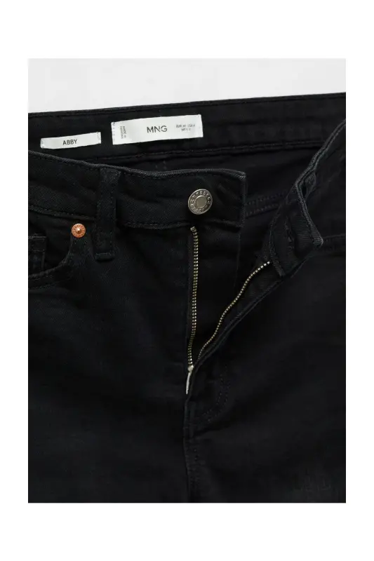 High-rise skinny jeans-Black denim - 12