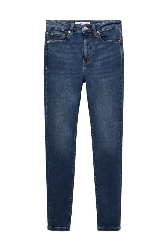High-rise skinny jeans-Dark Blue - 5
