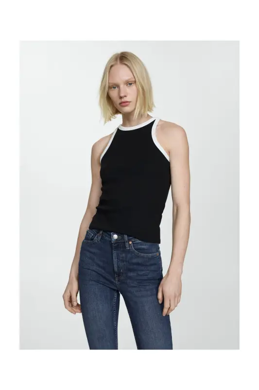 High-rise skinny jeans-Dark Blue - 6