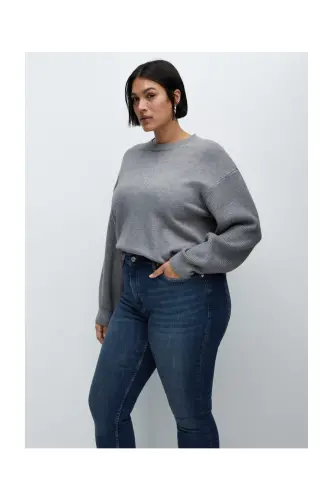 High-rise skinny jeans-Dark Blue - 10