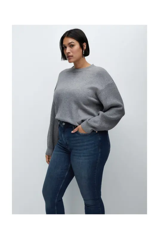 High-rise skinny jeans-Dark Blue - 10