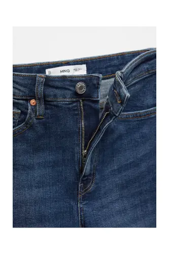 High-rise skinny jeans-Dark Blue - 12