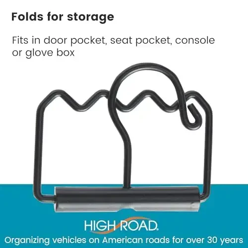High Road Heavy Duty Car Clothes Hanger with Carry Handle and Hooks for Dry Cleaning, Moving and Road Trips - 5