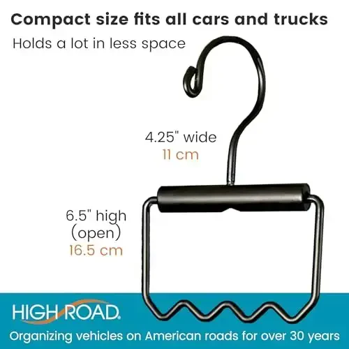 High Road Heavy Duty Car Clothes Hanger with Carry Handle and Hooks for Dry Cleaning, Moving and Road Trips - 6