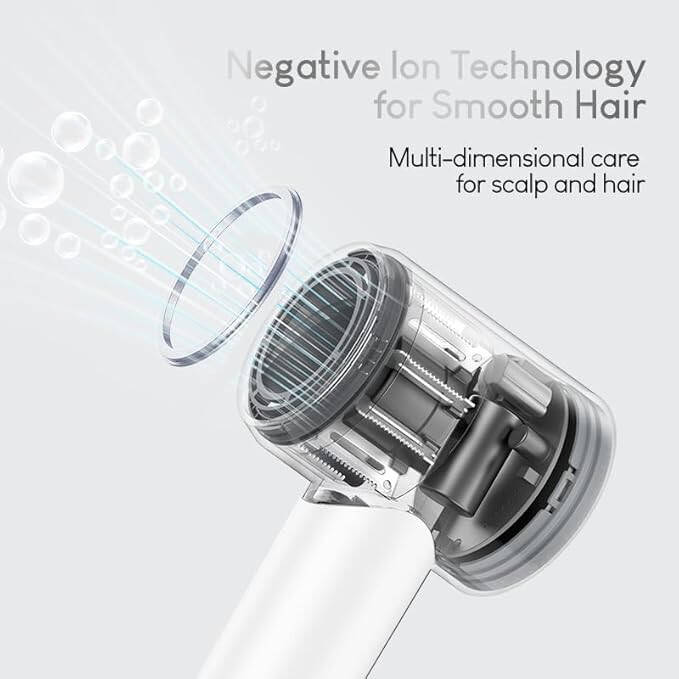 High-Speed Hair Dryer Titanium Edition Blow Dryer Brushless Motor & Ionic Technology 3 Temperature Settings Thermo Control Technology Ergonomic Design (Diffuser+Titanium Dryer) - 2