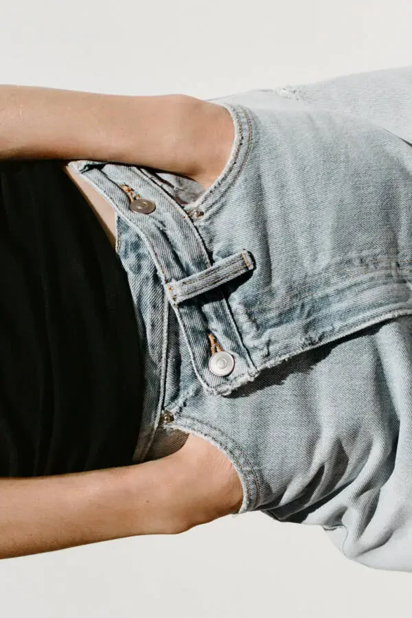 HIGH WAIST CROSSOVER TRF WIDE LEG JEANS-Light blue - 4