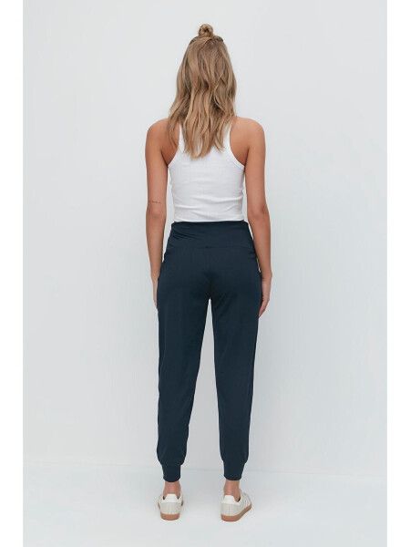 High Waist Cuffed Jogger Sweatpants 811 Charcoal - 6