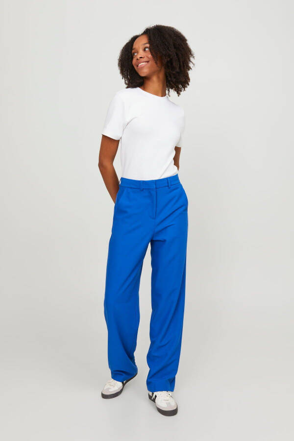 High Waist Fabric Trousers - Marry - 1