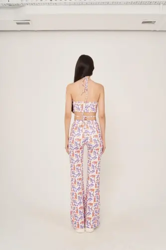 High Waist Flared Stretch Ricca Pants - 4