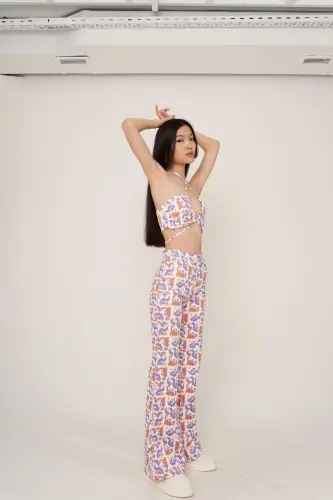 High Waist Flared Stretch Ricca Pants - 3