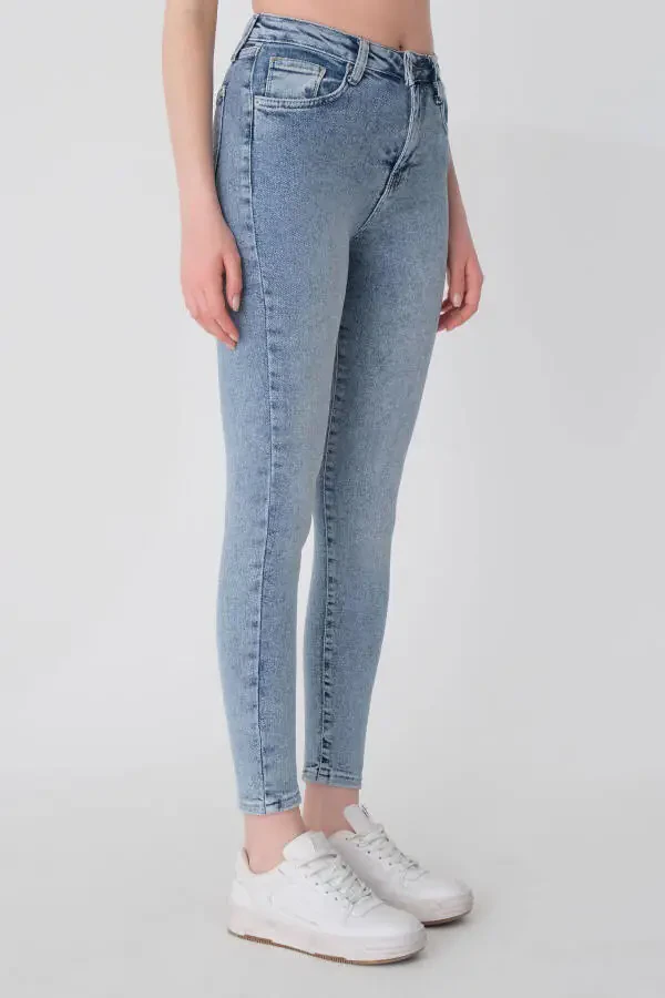 High Waist Skinny Jean Pants Pn6578-pnp - 3