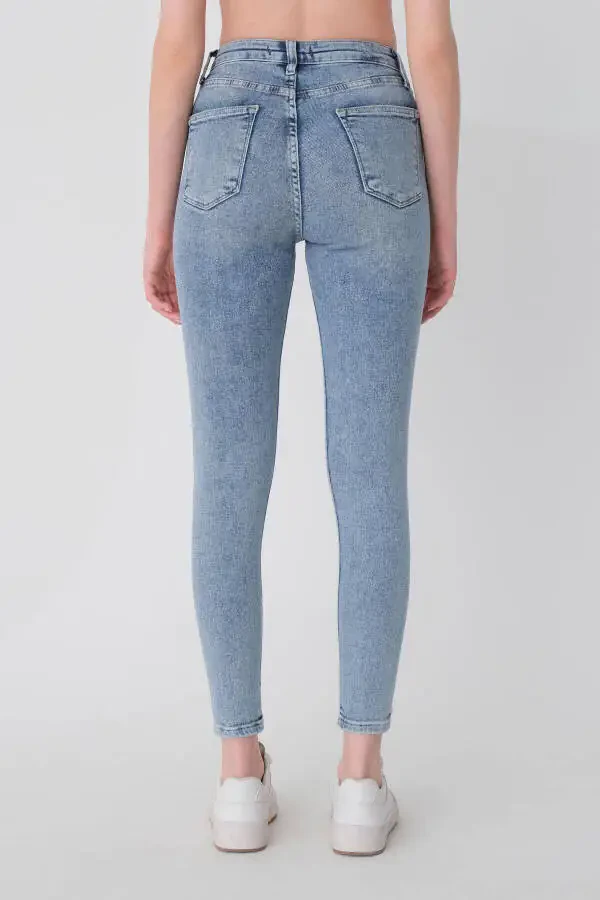 High Waist Skinny Jean Pants Pn6578-pnp - 5