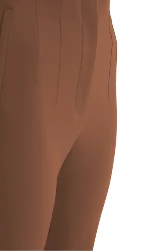 High Waist Trousers-Camel - AKER (1)