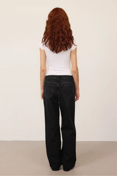 High Waist Wide Leg Jean Pants Pn8575-pnk - 5