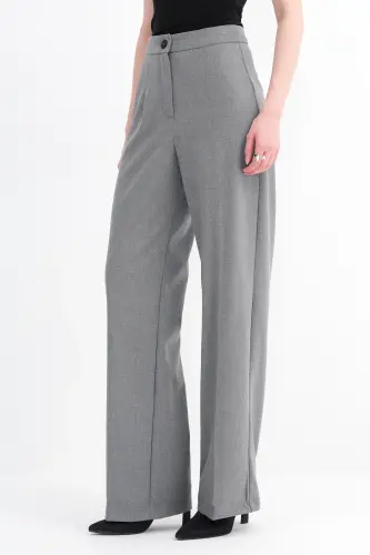 High Waist Wide Leg Trousers Pn8130 - Dk14 - 5