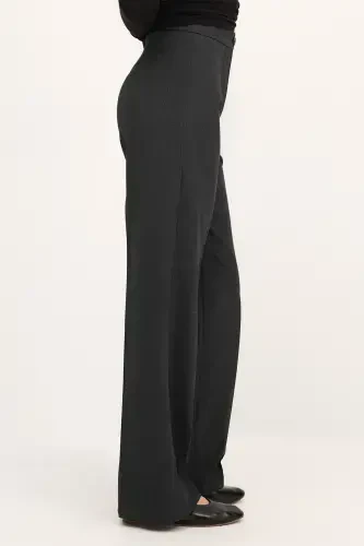 High Waist Wide Leg Trousers Pn8130 - Dk14 - 4