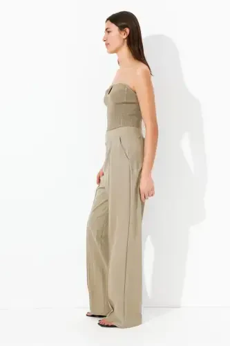 High Waisted Chic Pants-Beige - 4