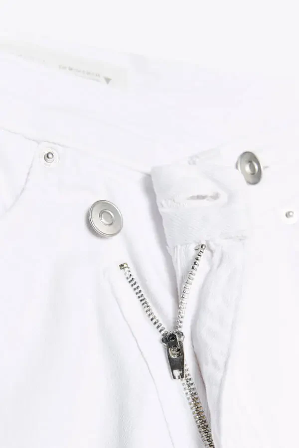 HIGH WAISTED CROSSOVER TRF WIDE LEG JEAN - White - 10