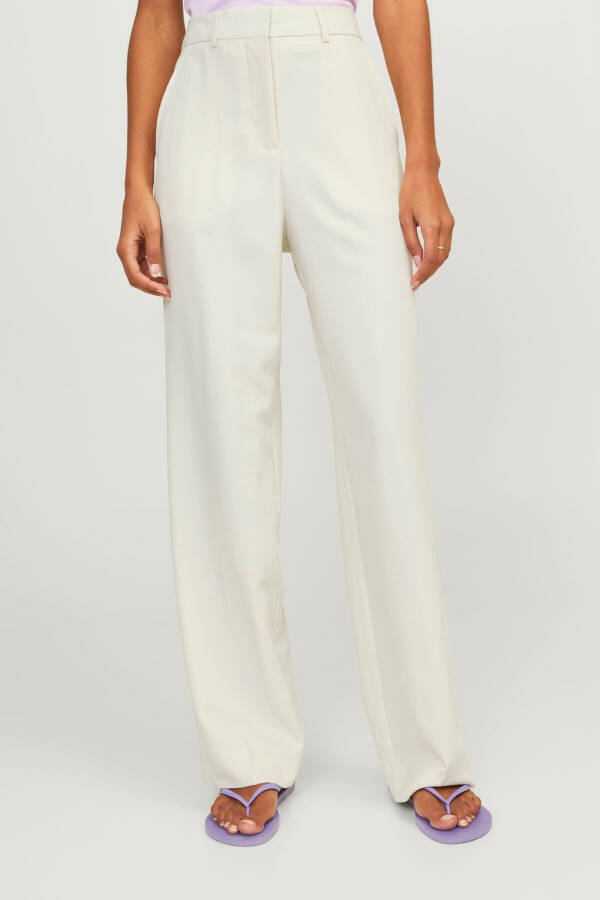 High Waisted Fabric Trousers - Marry - 5