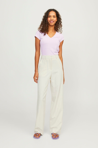 High Waisted Fabric Trousers - Marry - 8