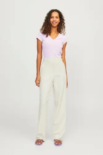 High Waisted Fabric Trousers - Marry 