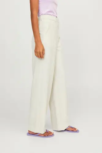 High Waisted Fabric Trousers - Marry - 4