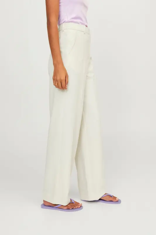 High Waisted Fabric Trousers - Marry - 4