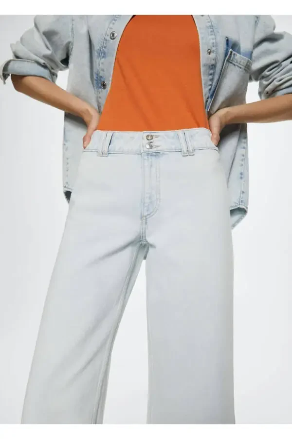 High-Waisted Jean Pants - 1