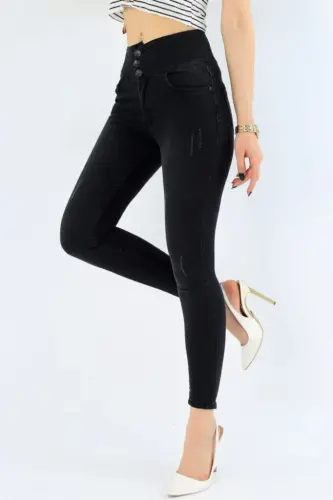 High Waisted Lycra Jeans - 6