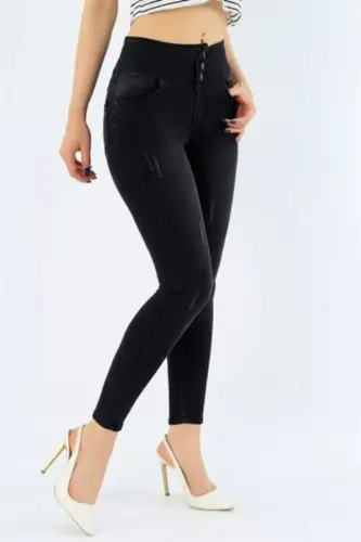 High Waisted Lycra Jeans - 7