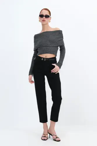 High Waisted Mom Jean Pants Pn5862-1-pns - 1