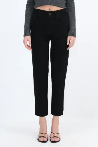 High Waisted Mom Jean Pants Pn5862-1-pns - 2