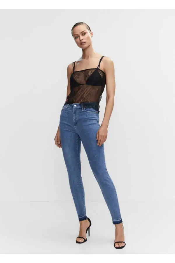 High Waisted Skinny Jeans - 2